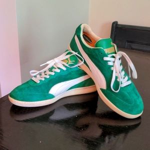 Puma Liga Green Suede Sneakers